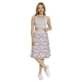 thumbnail image 2 of Women's Peonies Paste Vintage Style Meadow A-line Printed Skirt Casual Wear, M, Grey Pink Pale Peach, by Ambesonne, 2 of 6