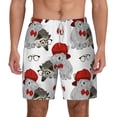 thumbnail image 2 of Goofa Rabbit And Hedgehog Printed Men's Swim Trunks Board Shorts Quick Dry Mens Swimming Trunks with Compression Liner,Breathable Fit Hawaii Beach Shorts-3X-Large, 2 of 9