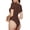 Dark Brown Glitter, variant on Picia Colorful Crabs Womens One Piece Swimsuits Modest Tummy Control Bathing Suits Lace Up Slimming Swim Suit-Medium
