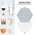 thumbnail image 6 of Honeii Polar Bears And Snowy Winter Print Leather Coaster Set of 4, Ideal for Safeguarding Your Furniture from Drinks Spills and Effortless Cleanup-Hexagon, 6 of 6