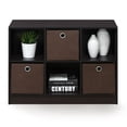 thumbnail image 3 of Pemberly Row Engineered Wood 3x2 Bookcase Storage w/Bins in Dark Walnut, 3 of 7