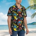 thumbnail image 3 of Disketp Hawaiian Shirts for Men,Monster Car Print Mens Casual Short Sleeve Button Down Shirts Beach Shirt, 3 of 7