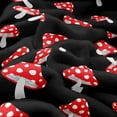 thumbnail image 5 of Cute Mushrooms Plush Throw Blanket Red Mushrooms Sherpa Blanket Natural Wild Fungus Fleece Throw Blanket Botanical Fuzzy Blanket for Kids Boys Girls 40"x50" Black, 5 of 6