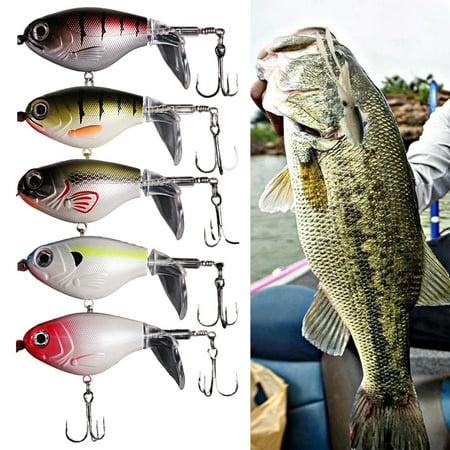 9cm/16g Fishing Lure Propeller Simulated Rotatable Sharp Hook Bright Color Fish Attraction Universal Topwater Crank Artificial Hard Bait Fishing Supplies