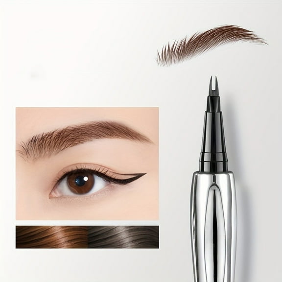 Eyebrow Pencil Waterproof, Long Lasting Eyebrow Pencil, Double Headed Fine Tip Eyebrow Pencil with Rotating Brush, Natural Three Dimensional Shaping, Sweat Proof Smudge Resistant Makeup Tool