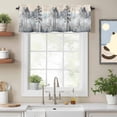 thumbnail image 2 of Watercolor Forest Kitchen Curtain Valances for Windows Farmhouse Short Curtains, Vintage Mountain Branches Tree Rod Pocket Valance Curtain for Bedroom Cafe Living Room 60"x18", 2 of 8