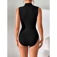 thumbnail image 4 of LNFINTDO Women's Bodysuits Tank Tops Sexy Knit Sleeveless Bodysuit for Women, 4 of 7