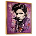 thumbnail image 2 of Designart "Presley In Purple Portrait" Pop Art Floater Framed Canvas Art Print, 2 of 5