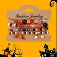 thumbnail image 5 of Luoshdecor Halloween Bracelets Skull Pumpkin Bat Cute Bracelet,Layered Beaded Bracelets,for Women Teen, 5 of 6
