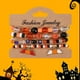 thumbnail image 5 of Juego de pulseras de Halloween: pulseras góticas de cuentas en capas con dijes de fantasma, telaraña y calabaza | Pulseras elásticas apilables para mujer | Accesorios y regalos de joyería, 5 of 6