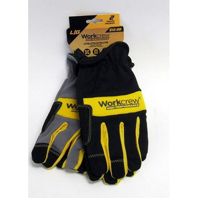 WorkCrew HP 2Pk Utility Glove Large