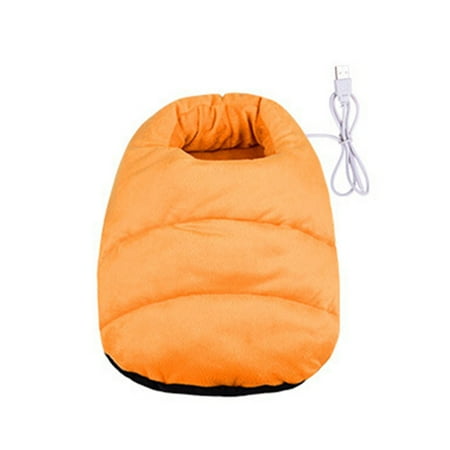 

Electric Heated Foot Warmer Anti-Slip Wear Resistant Heated Slippers Pad Under Desk Bed Office Use