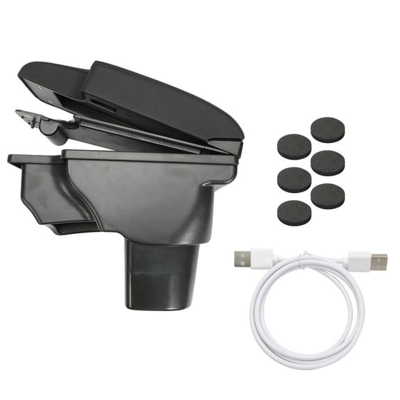 Car Armrest For Nissan JUKE From 2010 - 2019 Central Console Leather Black Ashtray Armrest Storage