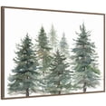thumbnail image 4 of Kate and Laurel Framed Canvas Wall Art Print 'Pines And Evergreens' by Patricia Shaw, 38 x 28 Sylvie Walnut Frame, Rustic Farmhouse, Landscape Art for Wall Decor, 4 of 8