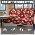 thumbnail image 4 of XYZCANDO Gingerbread Man RV Dinette Cushion Covers Elastic Camper Cushion Slipcovers Stretchable Loveseat Sofa Furniture Protection for RV Camper Car Bench, 4 of 7