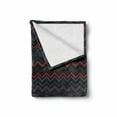 thumbnail image 2 of Abstract Soft Flannel Fleece Throw Blanket, Horizontal Zigzag Chevron Design with Bold Thin Print, Cozy Plush for Indoor and Outdoor Use, 50" x 70", Charcoal Grey Pale Grey, by Ambesonne, 2 of 6