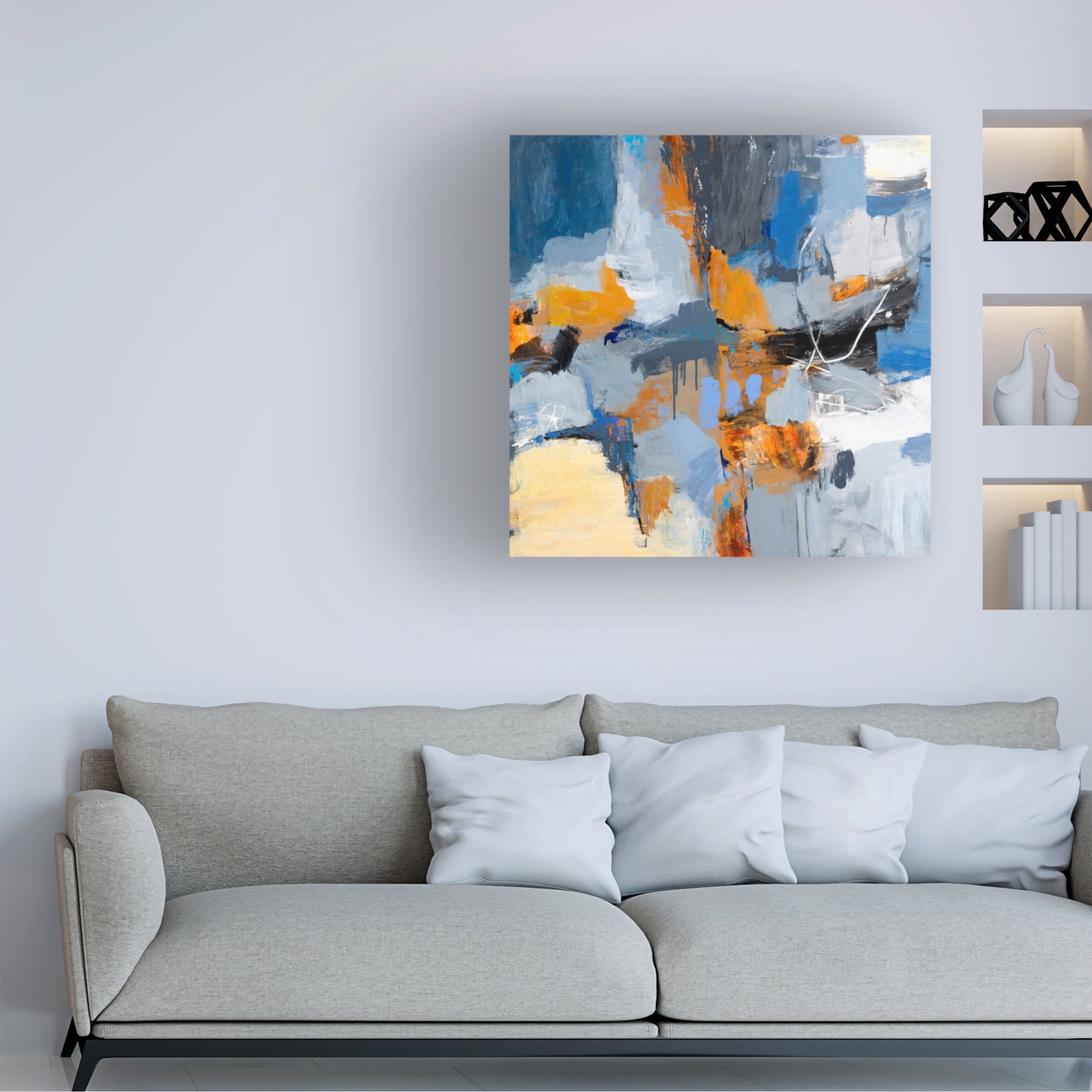 Canvas Wall Art - Jeffrey Tover 'Bar Harbour' Wall Art for Living Room, Bedroom, or Office Décor by Trademark Fine Art - 14 x 14 Inches