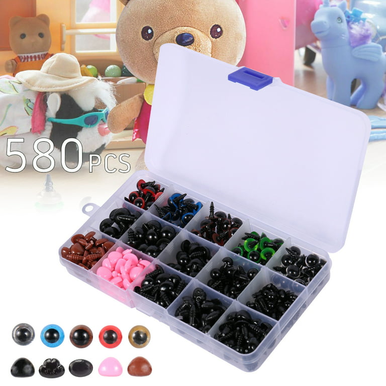 752X Colorful Plastic Crafts Safety Eyes Noses For Teddy Bear Toy