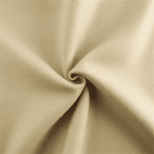 Beige Wool Blend Melton Coating, Fabric By the Yard
