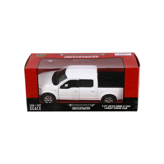 2019 Ford F-150 Lariat Crew Cab Pickup Truck, White - Showcasts 71363WH - 1/27 Scale Model Car