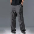 thumbnail image 2 of BVOFAR Mens Big and Tall Cargo Pants Loose Fit Solid Multiple Pockets Jogging Straight Type Fitness Work Pants Casual Outdoor Hiking Camping Trousers, 2 of 10