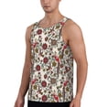thumbnail image 2 of Easygdp Dark Enchanted Flowers And Birds Men's Tank Top, Sleeveless Muscle T Shirts, Breathable, Quick-Dry, Loose for Gym, Running, Fitness - Medium, 2 of 9