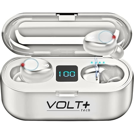 Wireless V5.3 Bluetooth Earbuds Compatible with LG V40/Q70/G8X ThinQ New LED Display, Mic 8D Bass IPX7 Waterproof/Sweatproof