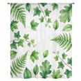 thumbnail image 2 of Green Botanical Sheer Curtains 96 Inches Long, Spring Ivy Ferns Leaves Plants Light Filering Curtains, Privacy Drapes Simi Floor to Veiling Curtain for Living Room Bedroom Large Window Treatment, 2 of 7