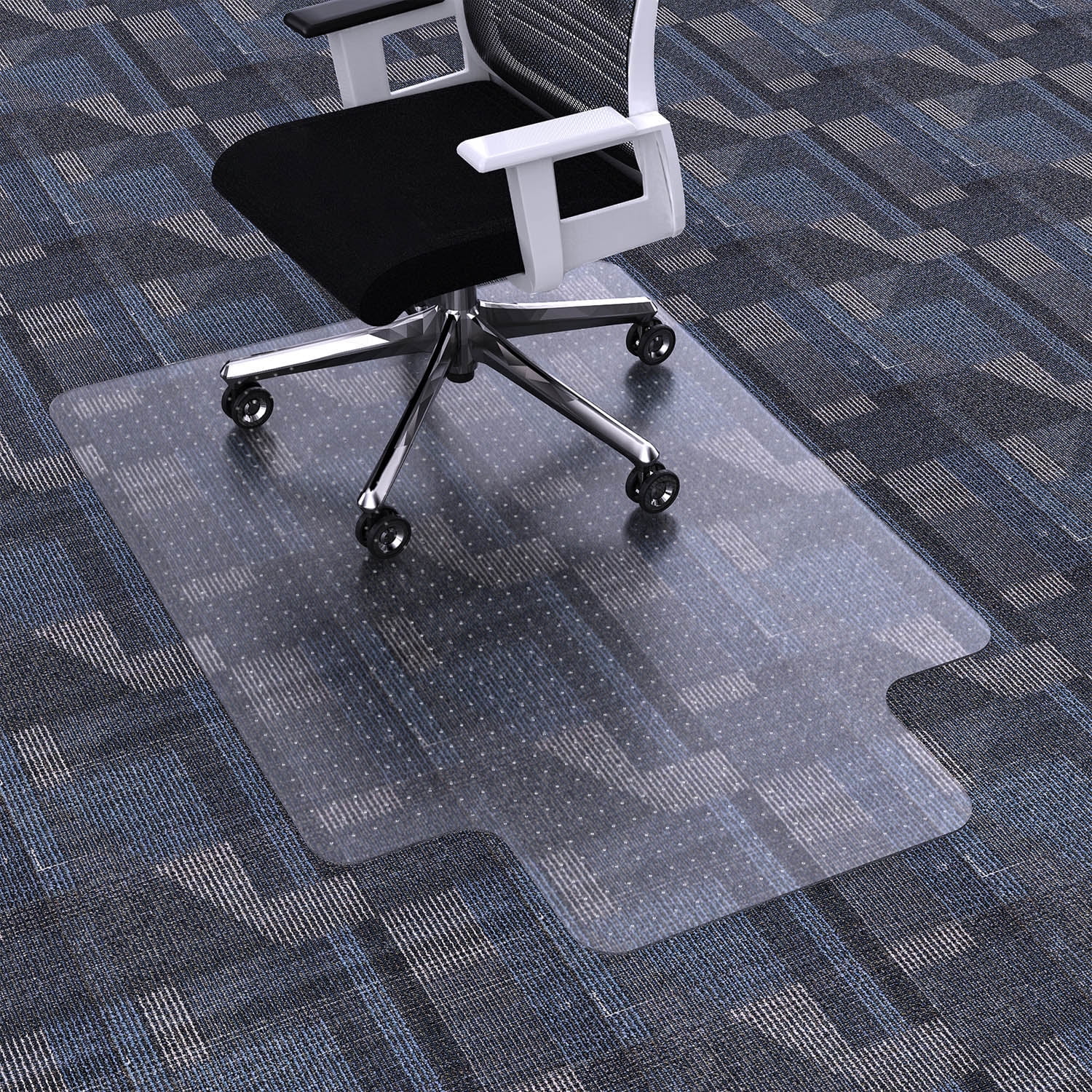 HOMEK Office Chair Mat for Low Pile Carpet 30'' x 48'' Computer Desk Chair Mat for Carpeted