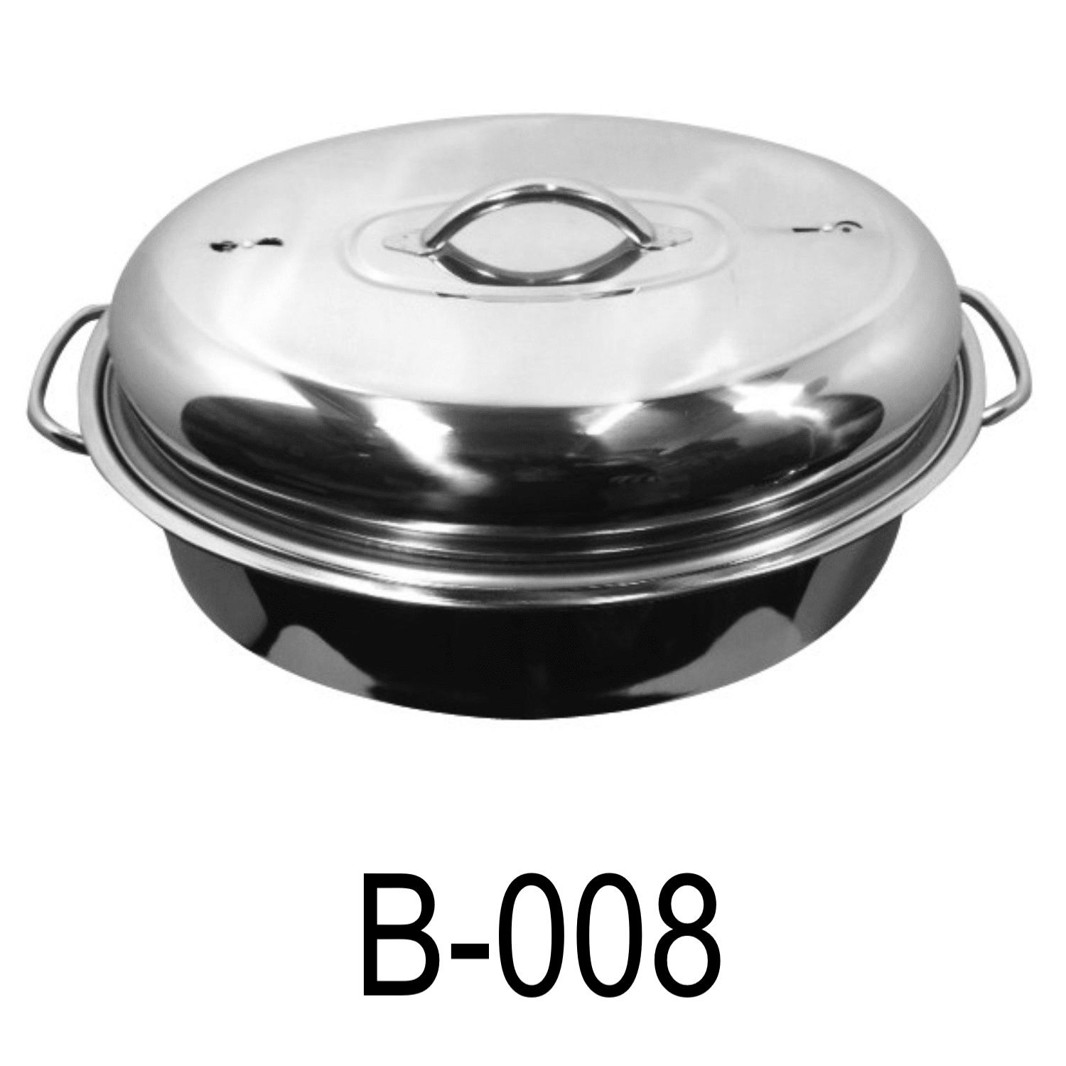 42cm Stainless Steel Oval Turkey Roaster With Rack & Lid