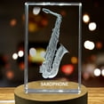 thumbnail image 3 of Saxophone 3D Engraved Crystal 3D Engraved Crystal Keepsake/Gift/Decor/Collectible/Souvenir, 3 of 6
