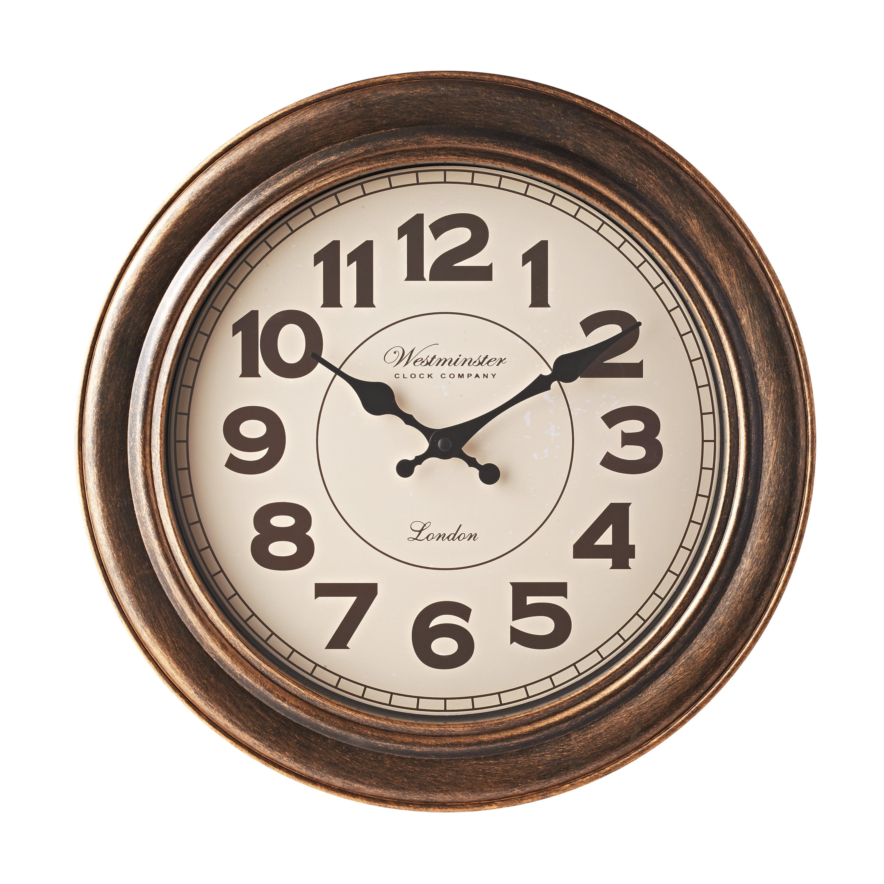 Bar Wall Clock Open Proudly Serving Whatever You Brought Large Brown 18 in Round Wall Clock for Men
