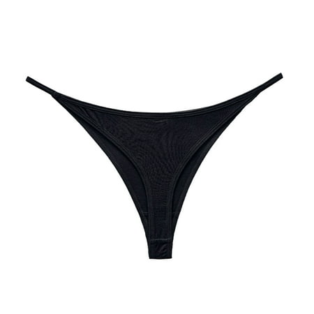 

ZMHEGW Womens Underwear Seamless Thongs For Lady Low Waist Thong Tangas Solid Color Women s Panties