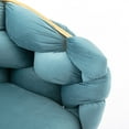 thumbnail image 2 of KOSSMAI Upholstered Side Dining Accent Chair Armchair with Gold Metal Leg For Living Room Bed Room Blue, 2 of 3