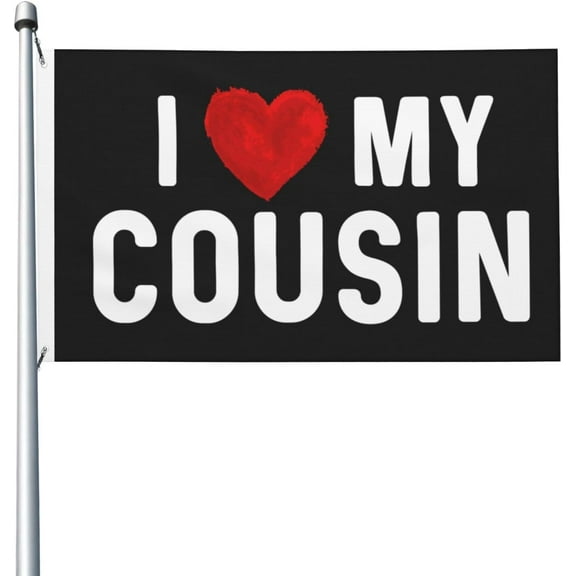 I Love My Cousin Flag Double Sided Unique Flags Outdoor Banner For Classroom 3x5 Ft, I Love My Cousin Tapestry For Wall Hanging