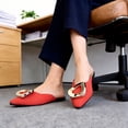 thumbnail image 4 of BERANMEY Flats for Women Slip On Ballet Flats with Metal Buckle Decor Comfortable Womens Flats Lightweight Walking Shoes Mules for Women Casual Womens Mules Dressy Office Shoes, 4 of 8