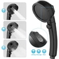 thumbnail image 3 of EAARSUO High Pressure Handheld Shower Head, Detachable Shower Head with Self-Adjustable Holder, RV Handheld Shower Head with Hose and On Off Switch (Black), 3 of 6