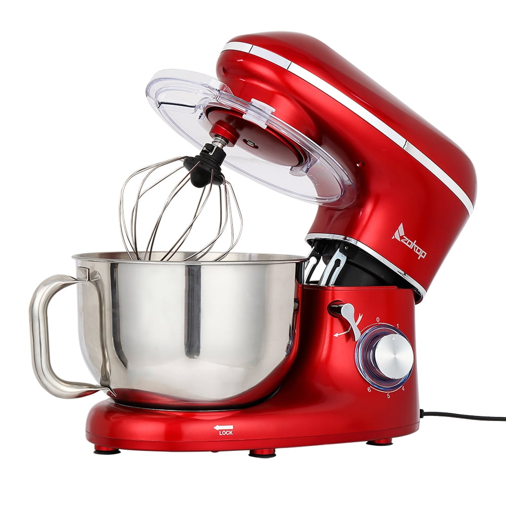 Kepooman 5.5L 660W Mixer for Kitchen, Head Stand Mixer, Mixing Pot with Handle, Red Kepooman 5.5L 660W Mixer for Kitchen, Head Stand Mixer, Mixing Pot with Handle, Red