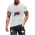 thumbnail image 2 of Tnhcen Men's Trendy Summer Novelty Tops USA Flag Graphic 4th of July Patriotic T-Shirt S-3XL, 2 of 5