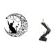 thumbnail image 5 of Decoración De Pared De Gato De Metal, Estatuas De Pensadores, Figuras Abstractas, Artesanías, Arte De Pared De Gato Negro, Estantería, Objetos Decorativos, Decoraciones De Mesa De Escritorio, 5 of 8