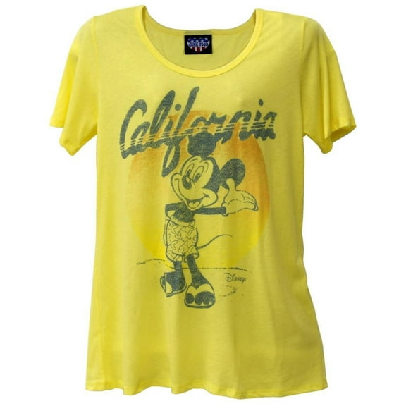 Mickey Mouse - California Mickey Juniors Boyfriend T-Shirt