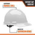 thumbnail image 2 of Malta Dynamics Made in US 4 Pt. Suspension Hard Hat, Ratchet Cap Style, Construction Hard Hat for Safety, OSHA/ANSI Compliant, 2 of 8