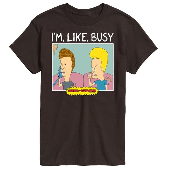 Beavis & Butthead - I'm Like Busy - Men's Short Sleeve Graphic T-Shirt