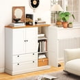 thumbnail image 2 of Gymax Buffet Bahut Armoire de Cuisine Garde-Manger Huche Armoire de Rangement Crédence Style Ferme, 2 of 10