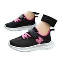 thumbnail image 3 of Wdgfv Girls Sneakers Breathable Mesh Lightweight Sports Shoes For Kids Non Flexible Sole Comfortable Design Running Walking Casual Black 31, 3 of 8