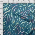 thumbnail image 3 of oneOone Rayon Teal Blue Fabric Tropical Monstera Leaves Sewing Fabric By The Yard Printed Diy Clothing Sewing Supplies 56 Inch Wide, 3 of 4
