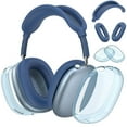 thumbnail image 1 of Funda de silicona 3 en 1 compatible con auriculares Apple Airpods Max, funda transparente y suave de TPU para auriculares, funda de silicona para almohadillas para los oídos, funda para diadema compat, 1 of 1