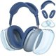 thumbnail image 1 of Funda de silicona 3 en 1 compatible con auriculares Apple Airpods Max, funda transparente y suave de TPU para auriculares, funda de silicona para almohadillas para los oídos, funda para diadema compat, 1 of 1