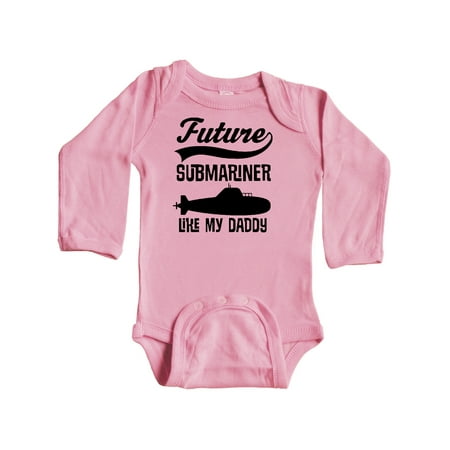 

Inktastic Future Submariner Like Daddy Gift Baby Boy or Baby Girl Long Sleeve Bodysuit