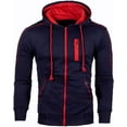 thumbnail image 2 of ORUYROP Sweat à Capuche Zippé pour Hommes, Mode Automne/hiver 2023, Veste Décontractée à Manches Longues, 2 of 4